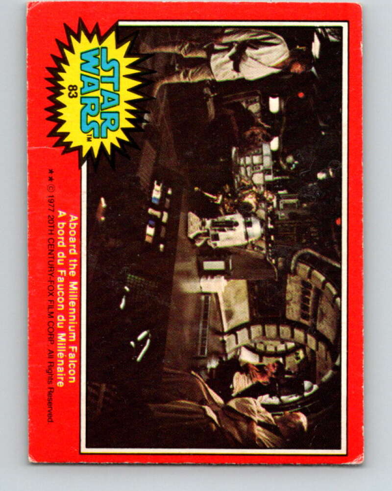 1977 OPC Star Wars #83 Aboard the Millennium Falcon V34044