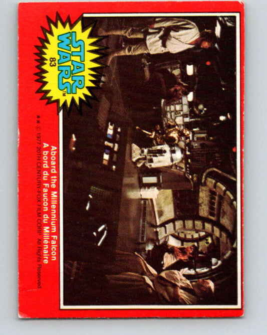 1977 OPC Star Wars #83 Aboard the Millennium Falcon   V34045