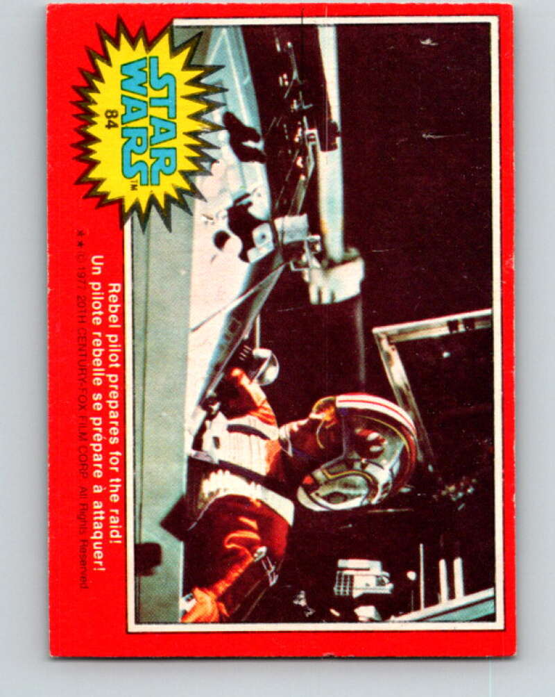 1977 OPC Star Wars #84 Rebel pilot prepares for the raid! V34049