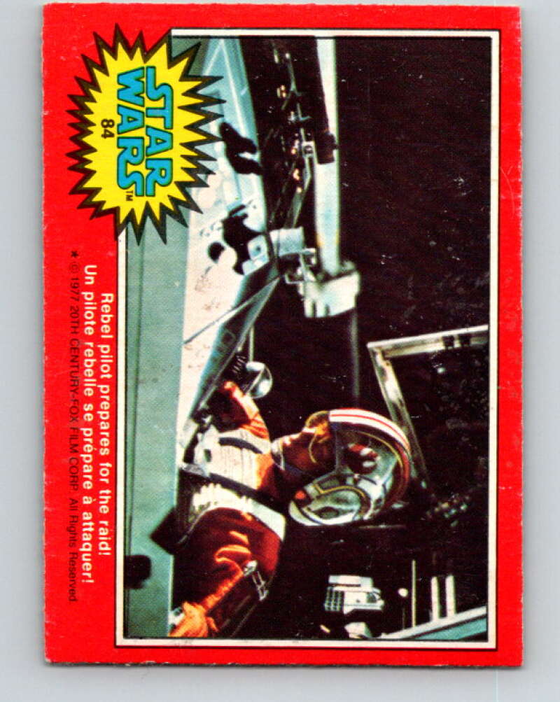 1977 OPC Star Wars #84 Rebel pilot prepares for the raid! V34051