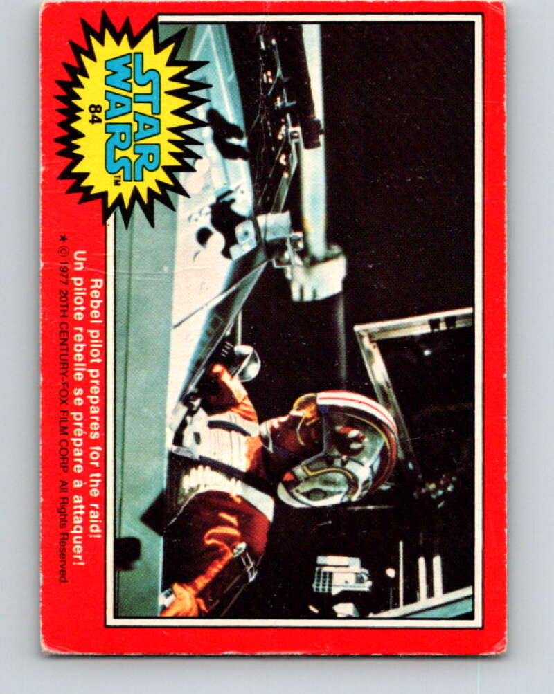 1977 OPC Star Wars #84 Rebel pilot prepares for the raid! V34057