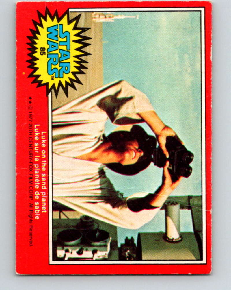 1977 OPC Star Wars #85 Luke on the sand planet V34061