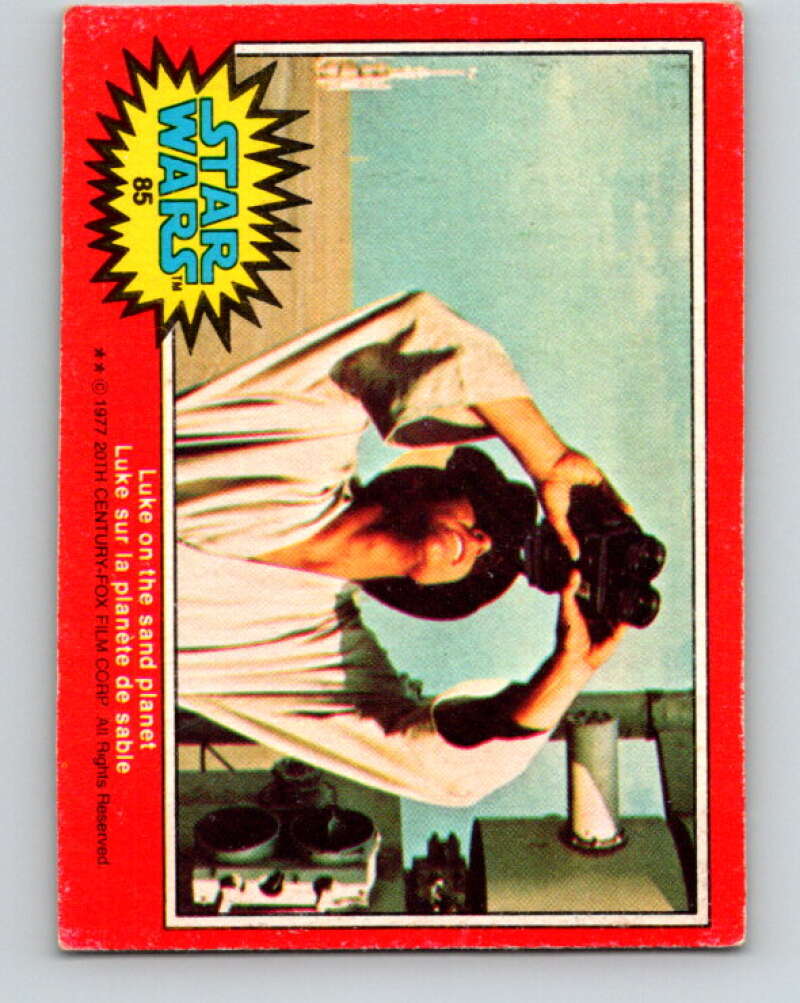 1977 OPC Star Wars #85 Luke on the sand planet V34062
