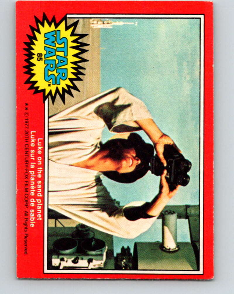 1977 OPC Star Wars #85 Luke on the sand planet V34063