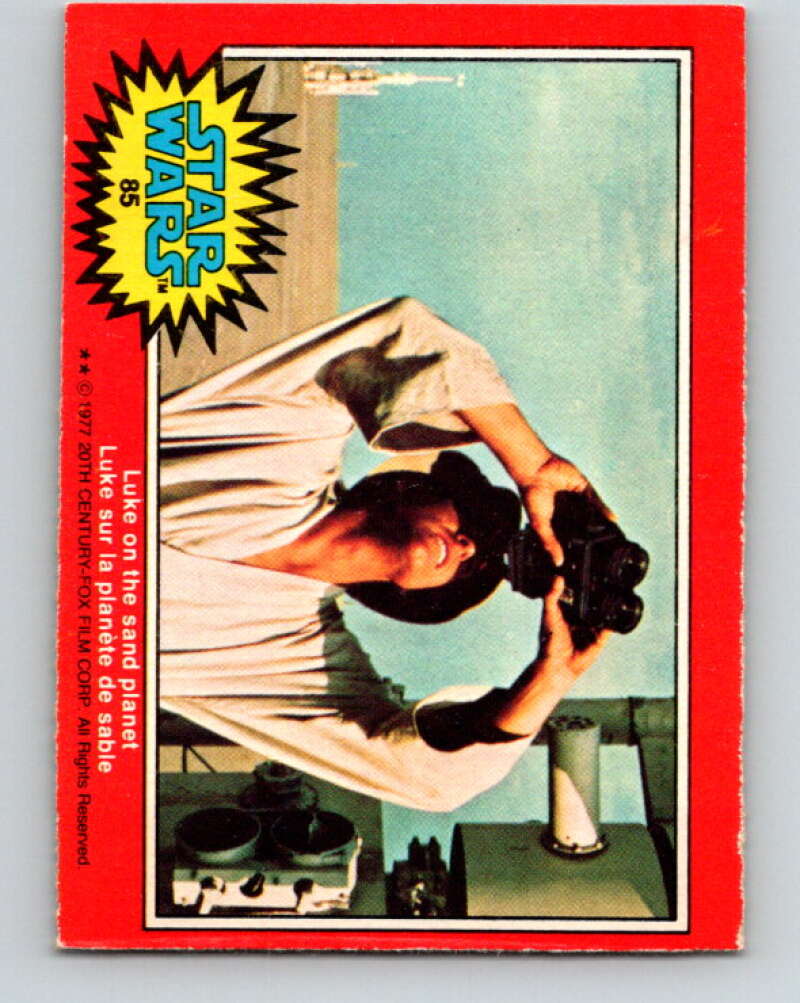 1977 OPC Star Wars #85 Luke on the sand planet V34064