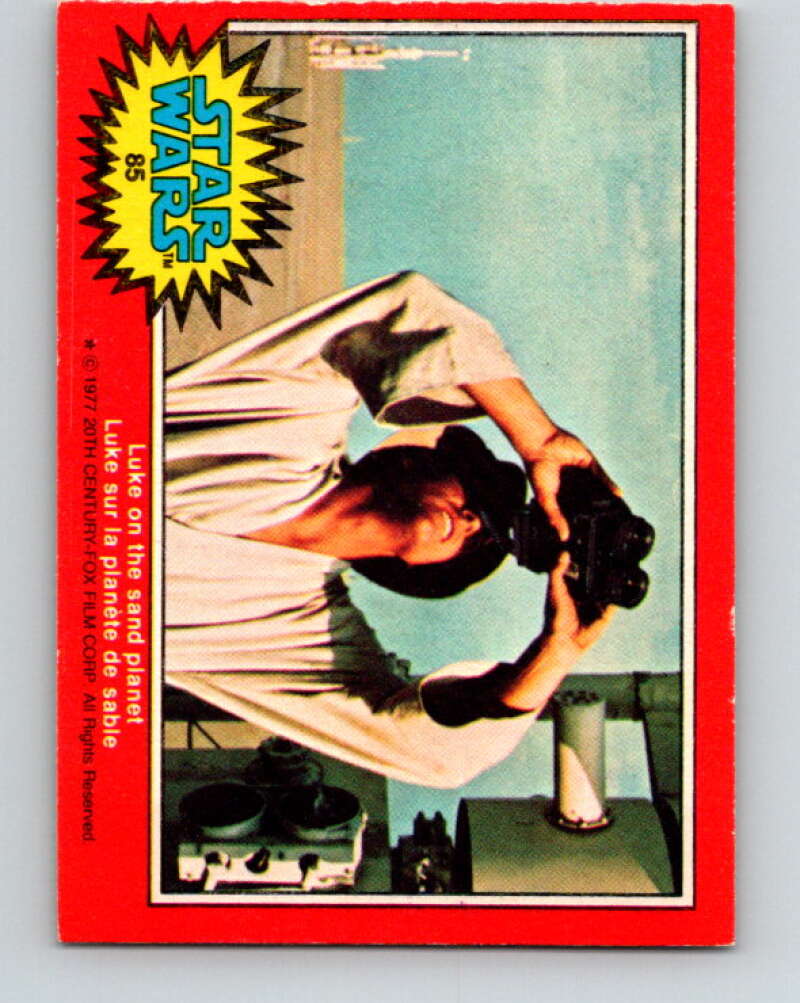 1977 OPC Star Wars #85 Luke on the sand planet V34065