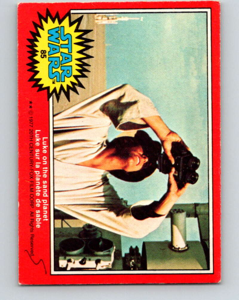 1977 OPC Star Wars #85 Luke on the sand planet V34066