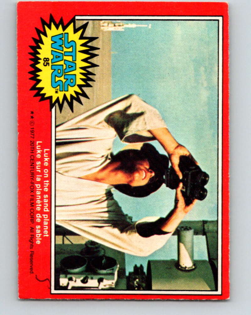 1977 OPC Star Wars #85 Luke on the sand planet V34068