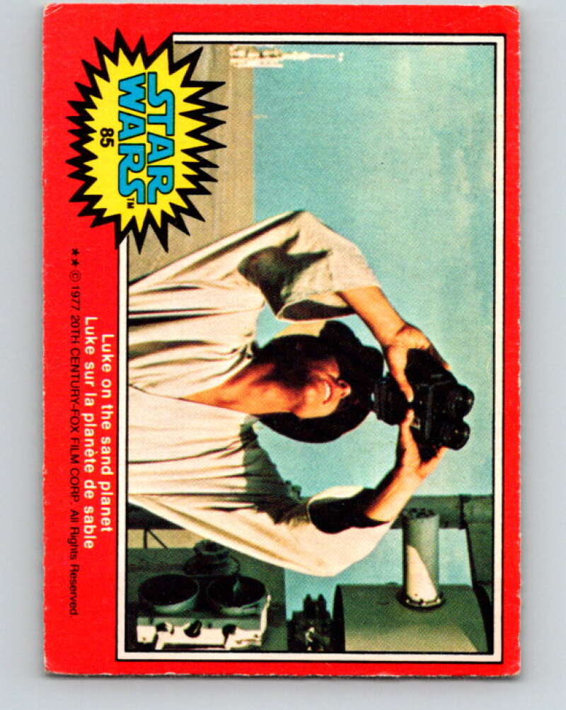 1977 OPC Star Wars #85 Luke on the sand planet V34069