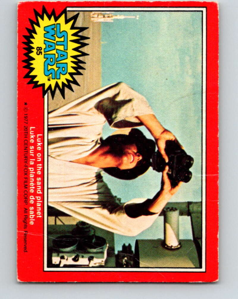 1977 OPC Star Wars #85 Luke on the sand planet V34070
