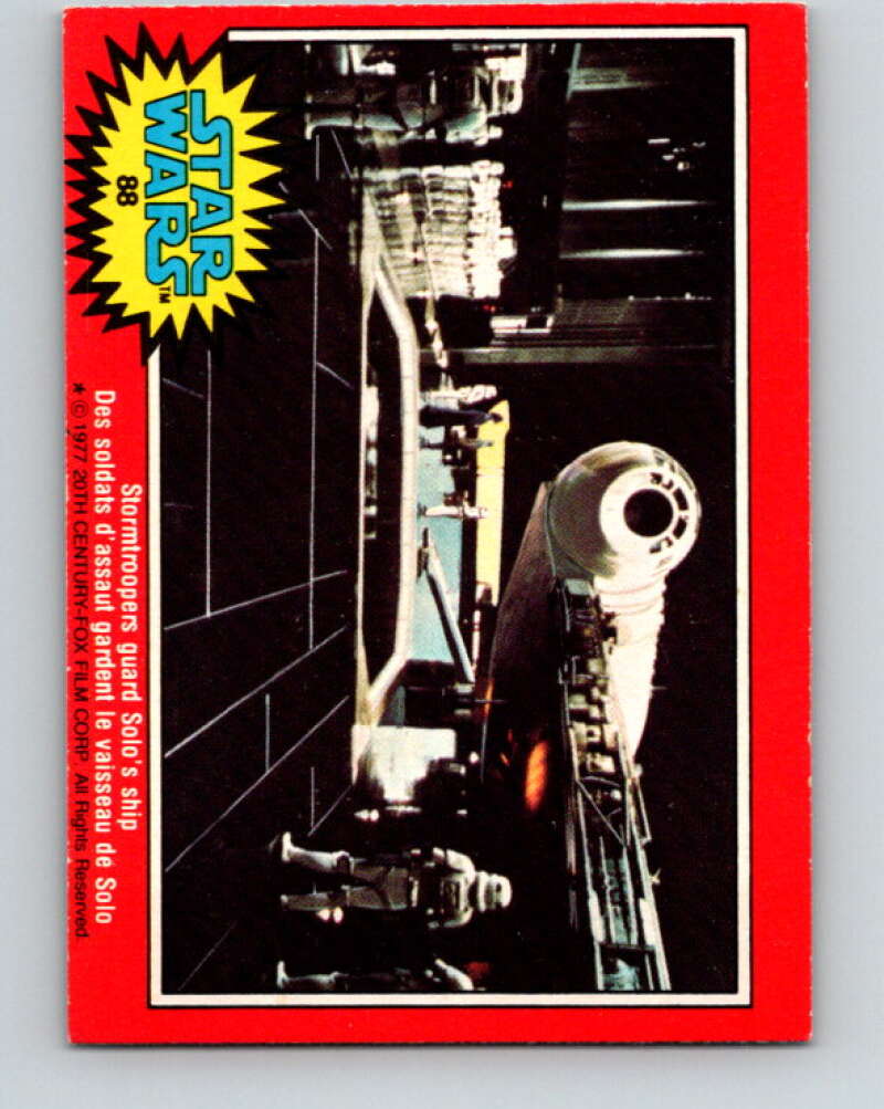 1977 OPC Star Wars #88 Stormtroopers guard Solo's ship V34090