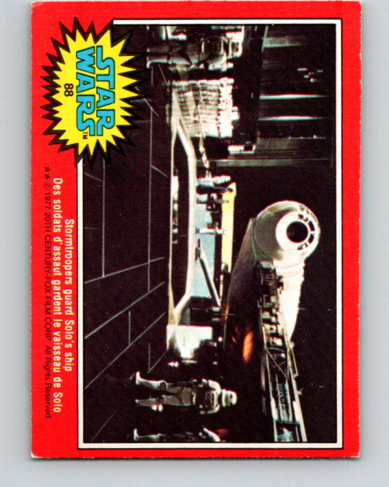 1977 OPC Star Wars #88 Stormtroopers guard Solo's ship V34096