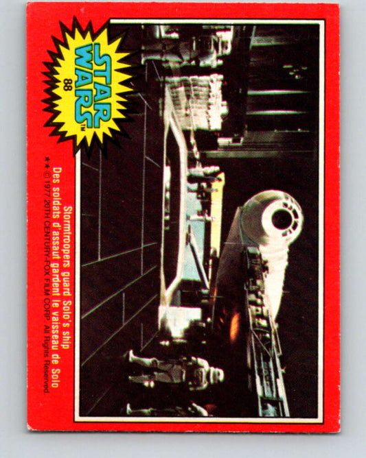 1977 OPC Star Wars #88 Stormtroopers guard Solo's ship   V34097