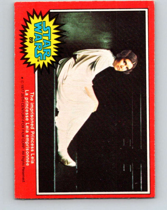 1977 OPC Star Wars #89 The imprisoned Princess Leia   V34102