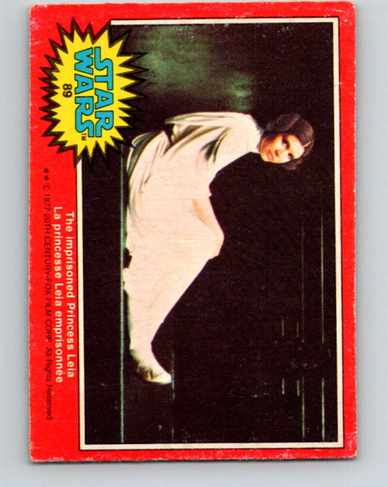 1977 OPC Star Wars #89 The imprisoned Princess Leia V34103