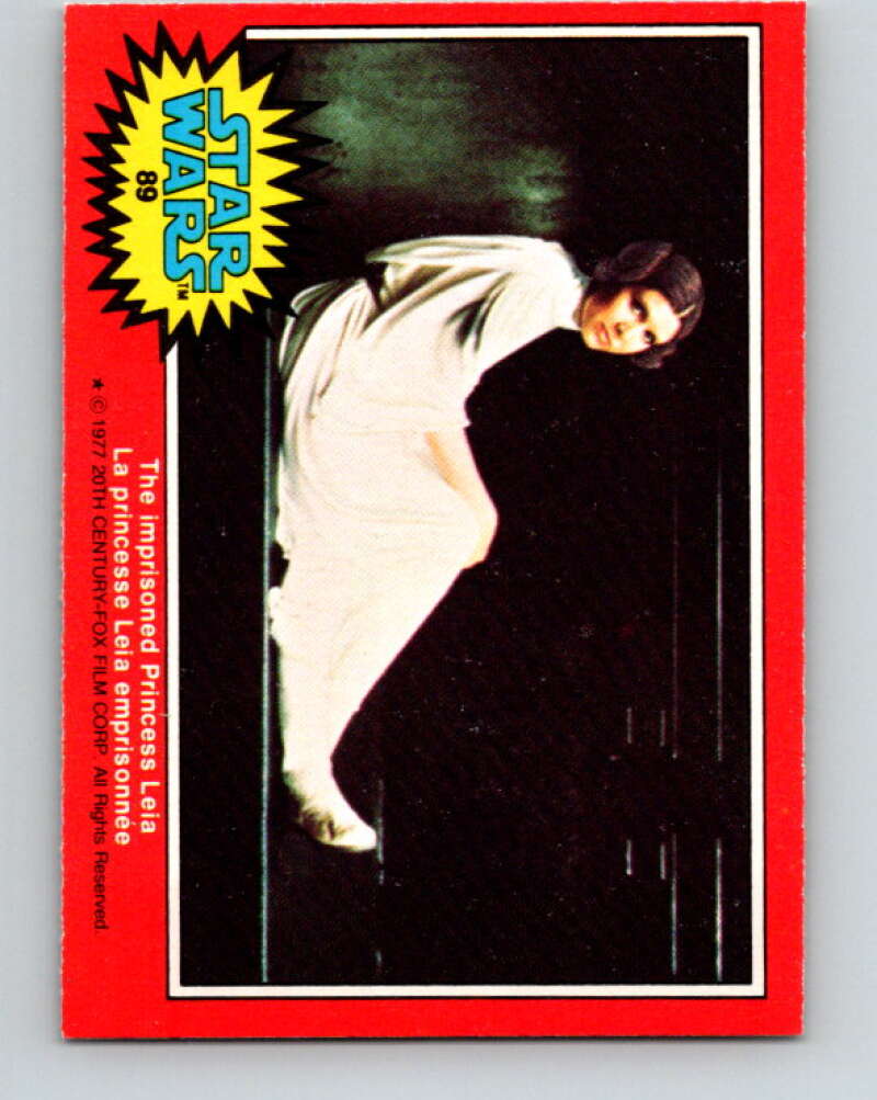 1977 OPC Star Wars #89 The imprisoned Princess Leia V34105