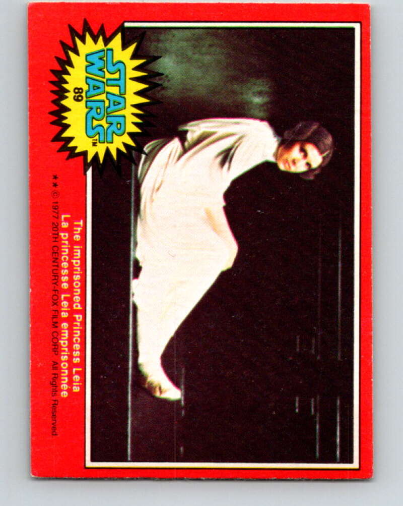 1977 OPC Star Wars #89 The imprisoned Princess Leia V34106