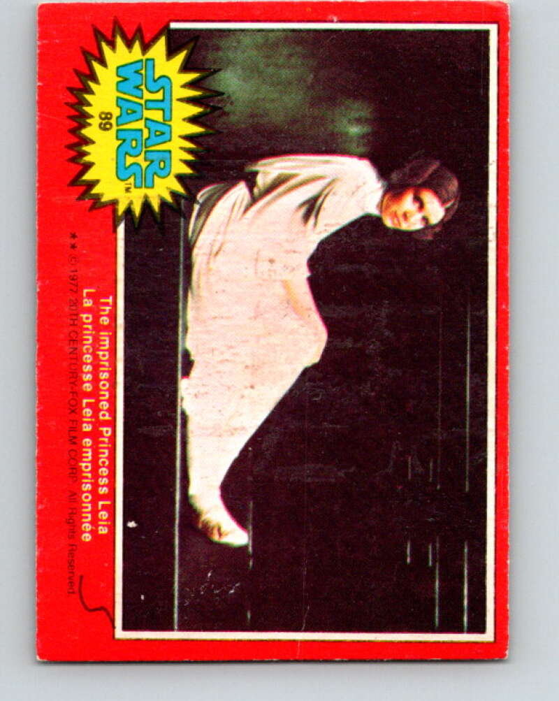 1977 OPC Star Wars #89 The imprisoned Princess Leia V34108
