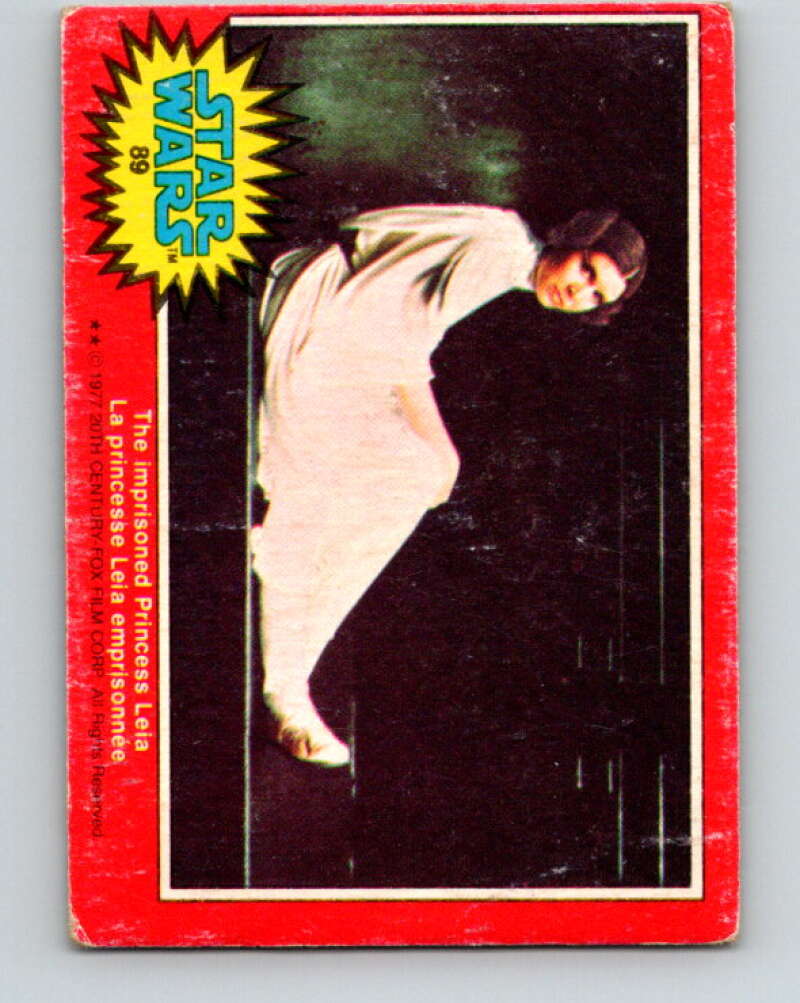 1977 OPC Star Wars #89 The imprisoned Princess Leia V34110