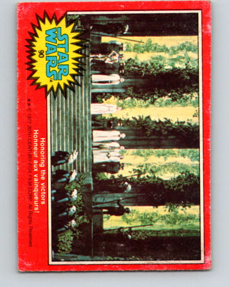 1977 OPC Star Wars #90 Honoring the victors! V34113