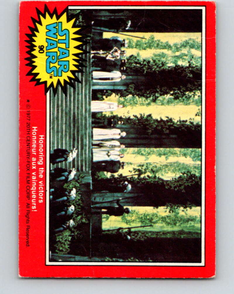 1977 OPC Star Wars #90 Honoring the victors! V34117