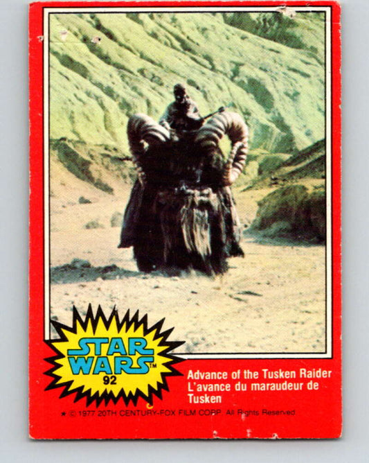 1977 OPC Star Wars #92 Advance of the Tusken Raider   V34128