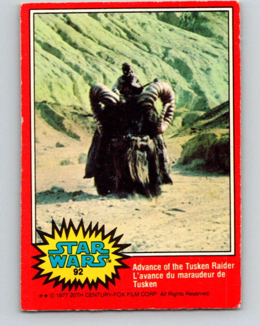 1977 OPC Star Wars #92 Advance of the Tusken Raider   V34130
