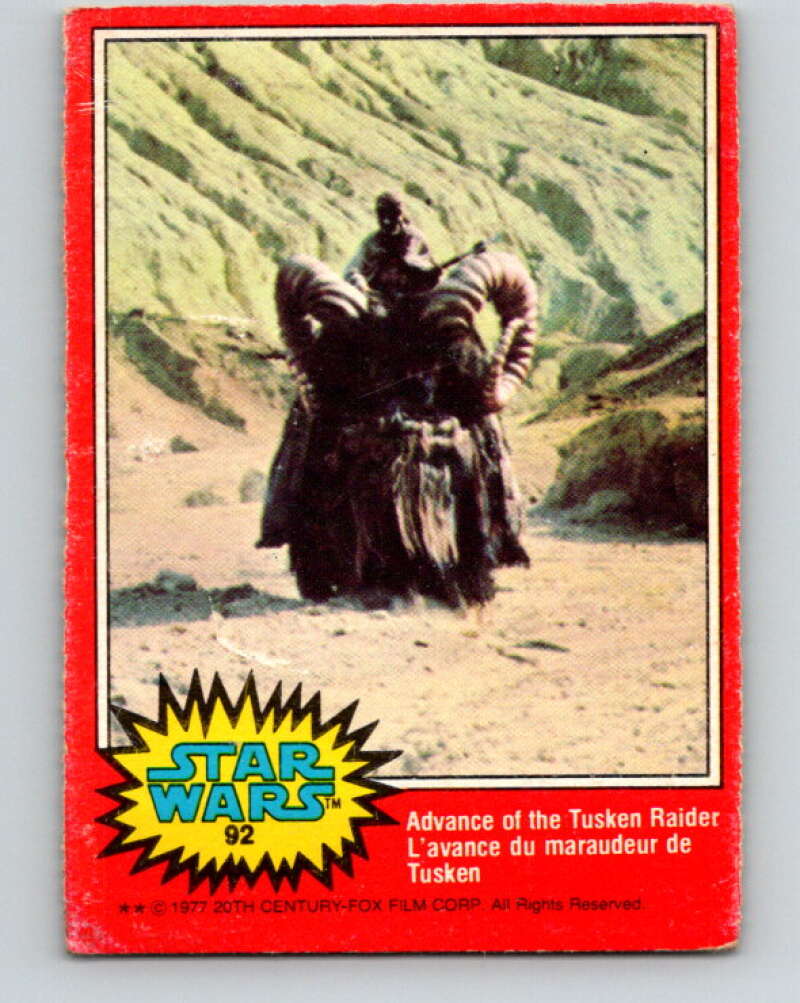 1977 OPC Star Wars #92 Advance of the Tusken Raider V34131