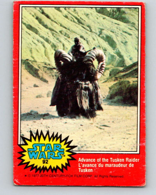 1977 OPC Star Wars #92 Advance of the Tusken Raider   V34132