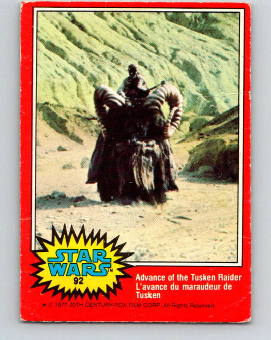 1977 OPC Star Wars #92 Advance of the Tusken Raider   V34133