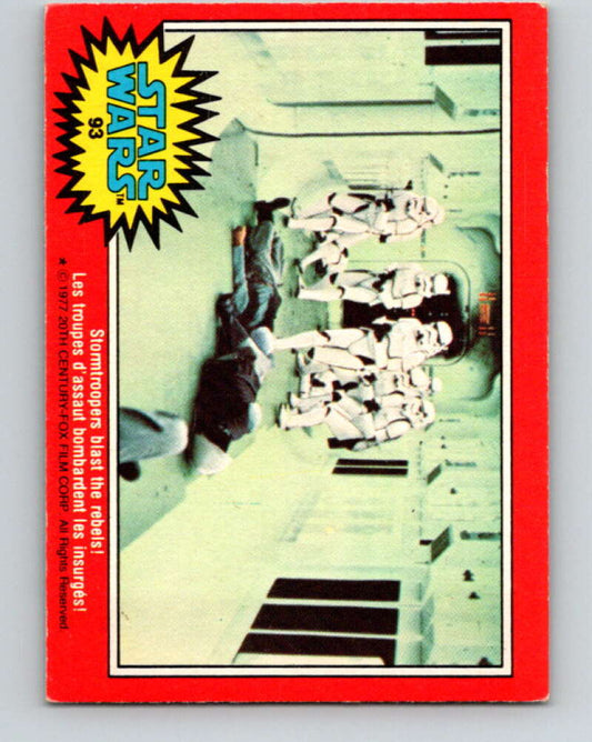 1977 OPC Star Wars #93 Stormtroopers blast the rebels!   V34134