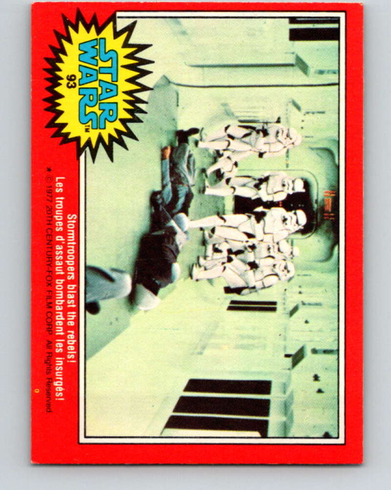 1977 OPC Star Wars #93 Stormtroopers blast the rebels! V34135
