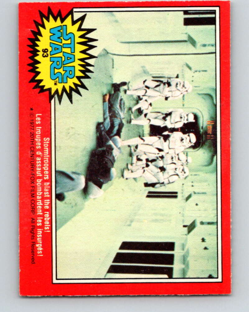 1977 OPC Star Wars #93 Stormtroopers blast the rebels! V34136
