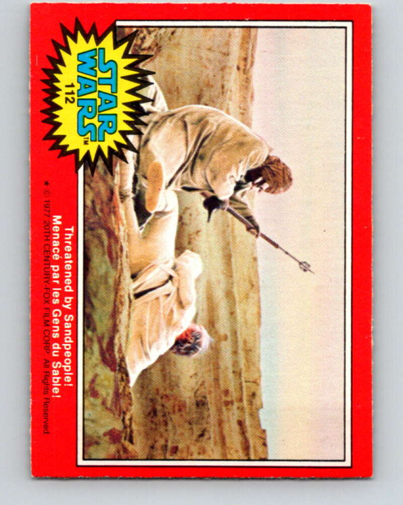 1977 OPC Star Wars #112 Threatened by Sandpeople! V34271