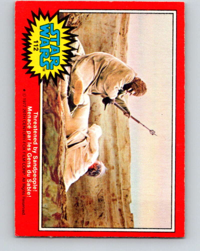 1977 OPC Star Wars #112 Threatened by Sandpeople! V34274