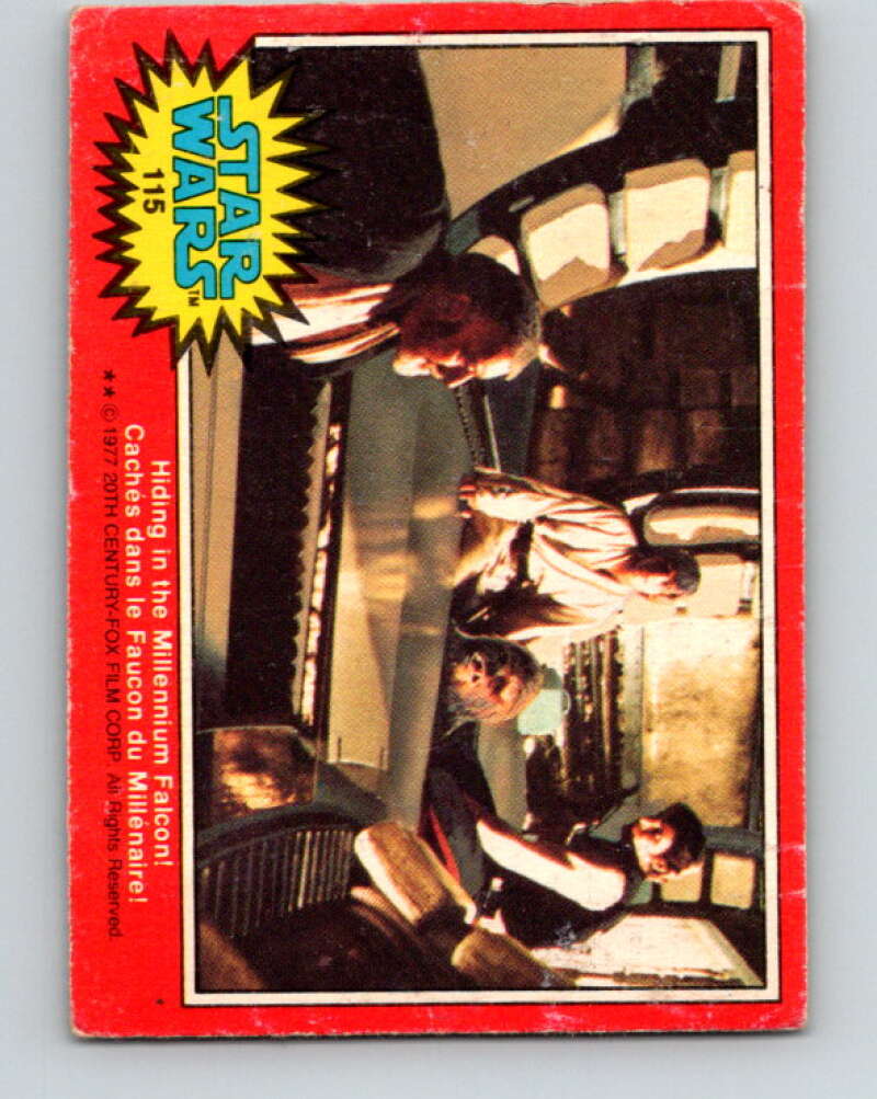 1977 OPC Star Wars #115 Hiding in the Millennium Falcon! V34297