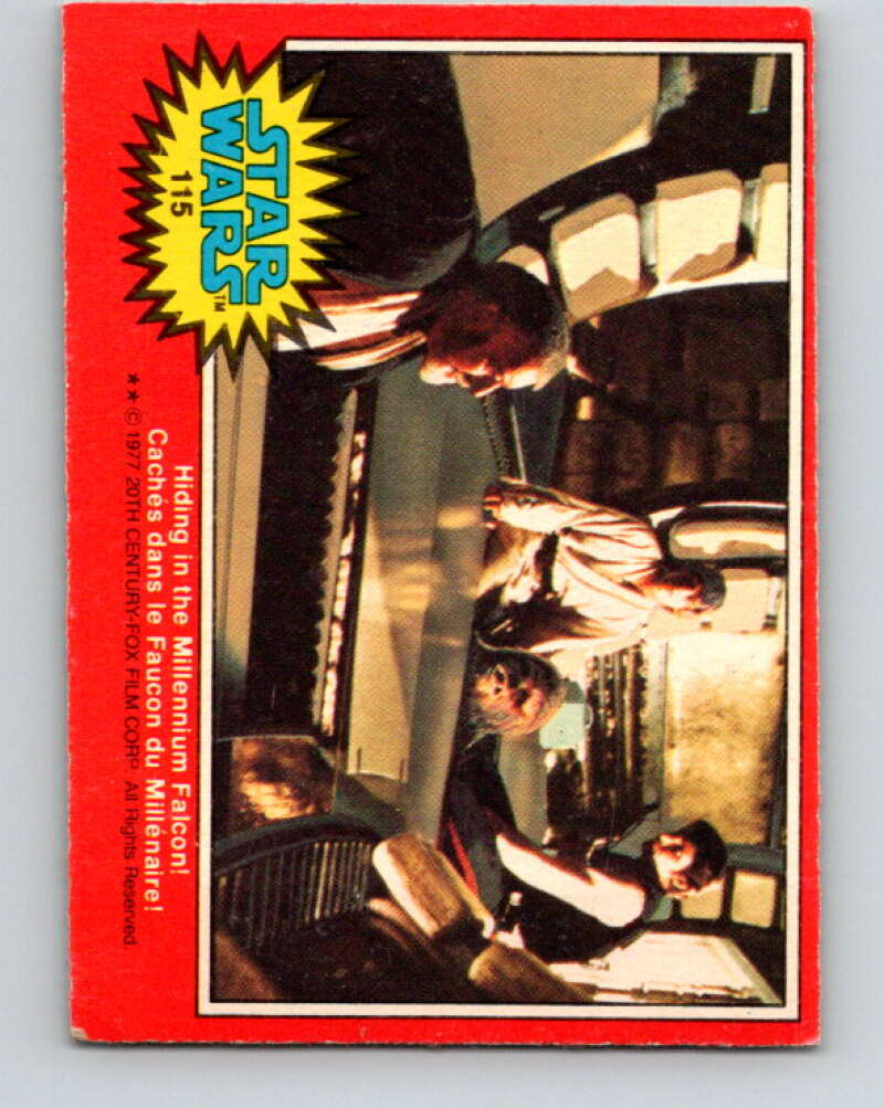 1977 OPC Star Wars #115 Hiding in the Millennium Falcon! V34299