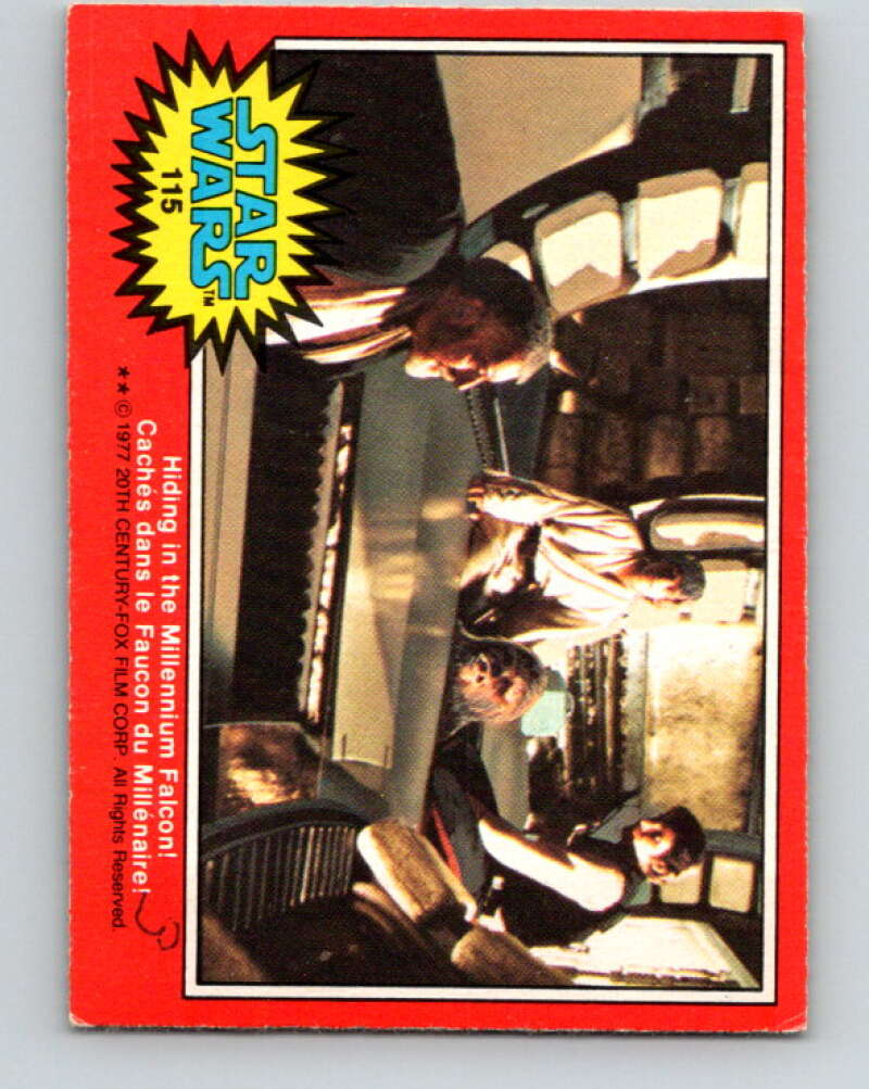 1977 OPC Star Wars #115 Hiding in the Millennium Falcon! V34301