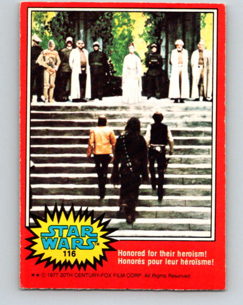 1977 OPC Star Wars #116 Honored for their heroism! V34309