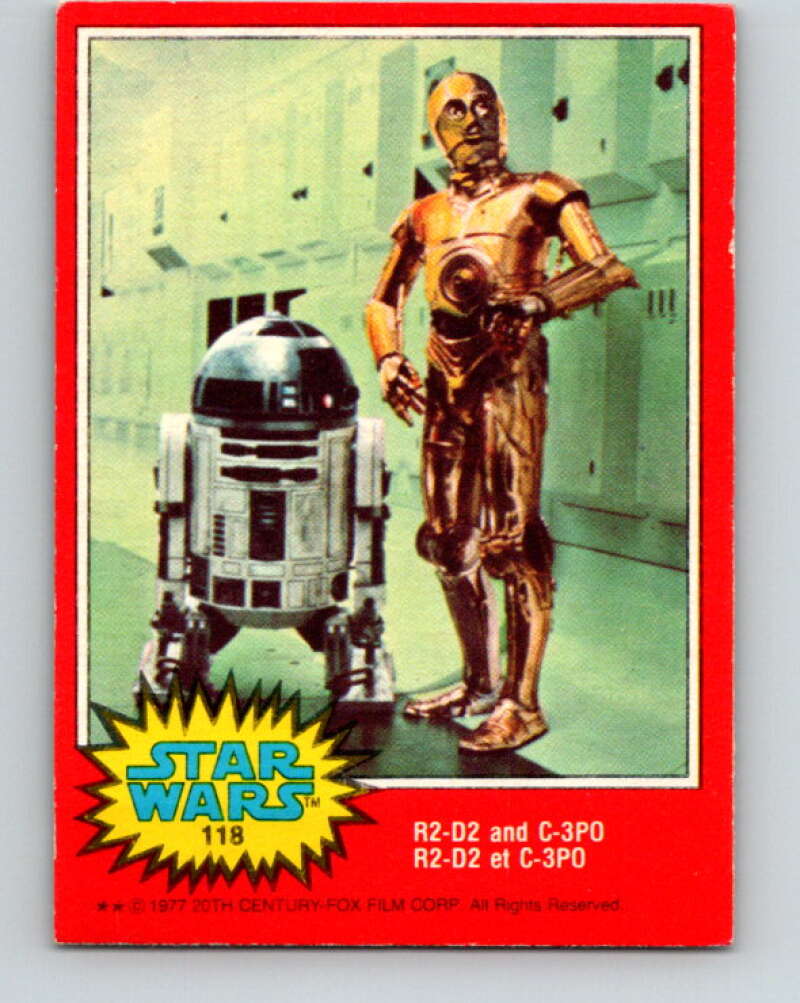 1977 OPC Star Wars #118 R2-D2 and C-3PO V34325