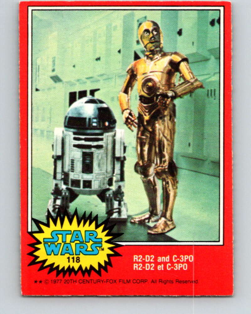 1977 OPC Star Wars #118 R2-D2 and C-3PO V34327