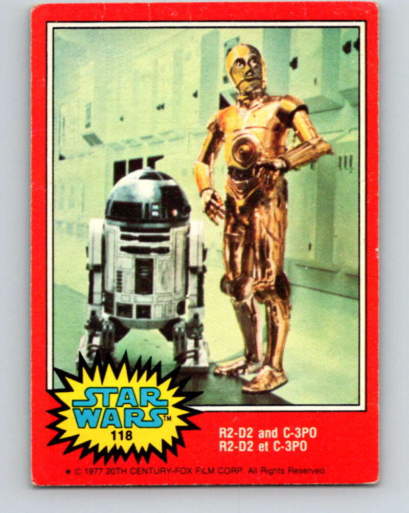 1977 OPC Star Wars #118 R2-D2 and C-3PO V34331