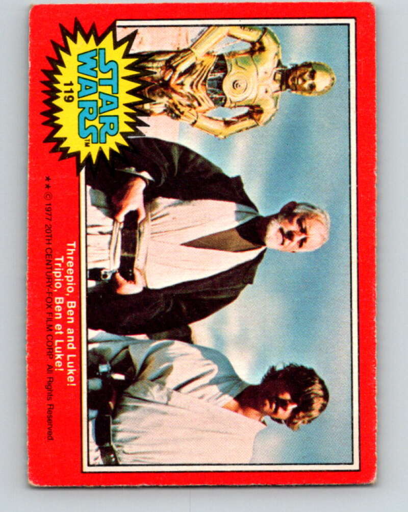 1977 OPC Star Wars #119 Threepio, Ben and Luke! V34337