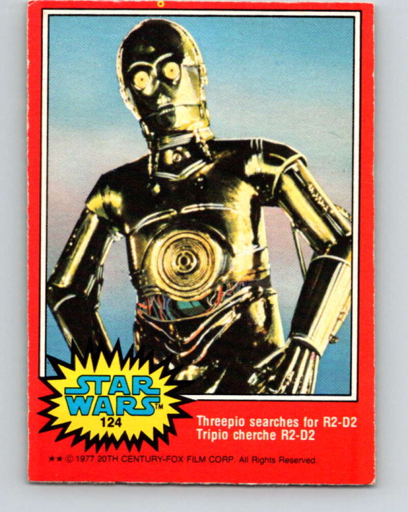 1977 OPC Star Wars #124 Threepio searches for R2-D2 V34378