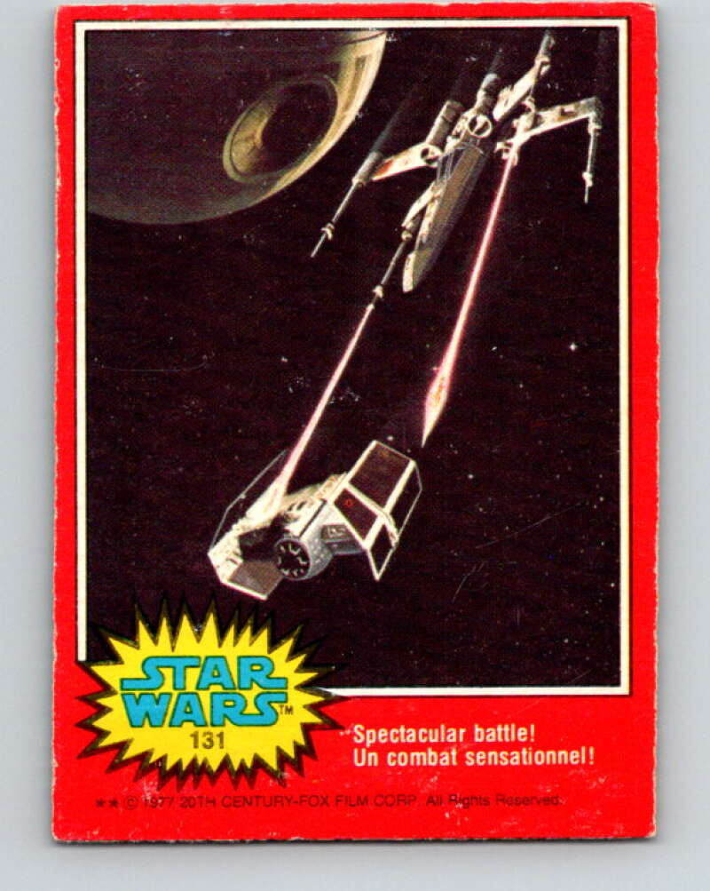 1977 OPC Star Wars #131 Spectacular battle! V34444