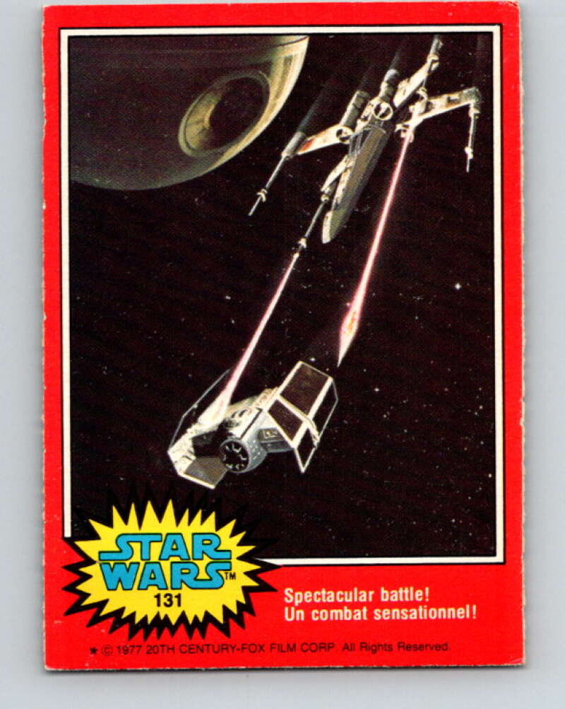 1977 OPC Star Wars #131 Spectacular battle! V34447