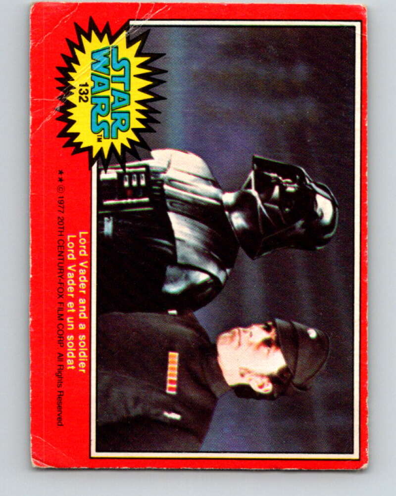 1977 OPC Star Wars #132 Lord Vader and a soldier V34457