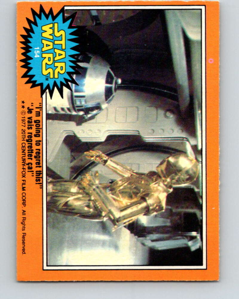 1977 OPC Star Wars #154 I'm going to regret this! V34476