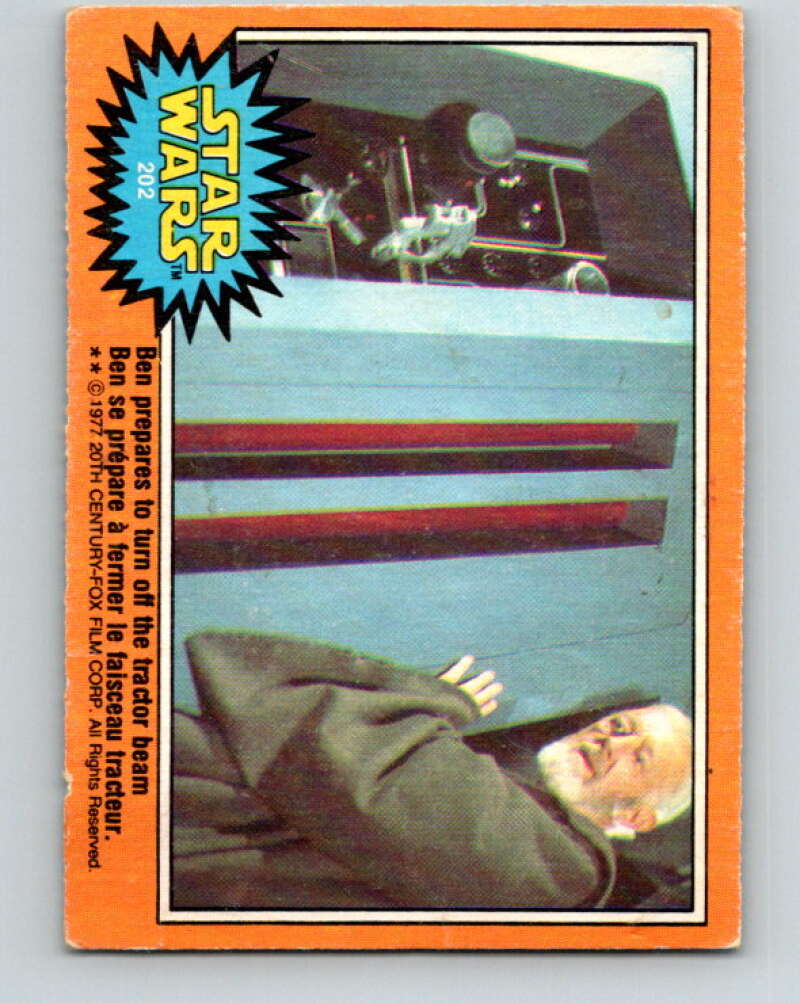1977 OPC Star Wars #202 Ben prepares turn off tractor beam V34526