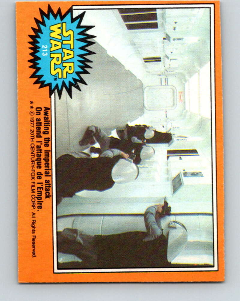 1977 OPC Star Wars #213 Awaiting the Imperial attack V34536